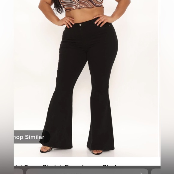 NEW STRETCH BLACK FLARE JEAN FASHION NOVA - Picture 4 of 4